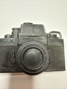 Vintage MINOLTA SRT-102 Camera Heavy Metal Belt Buckle by LEWIS Buckles Chicago